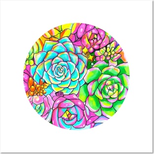 Succulent Pattern Posters and Art